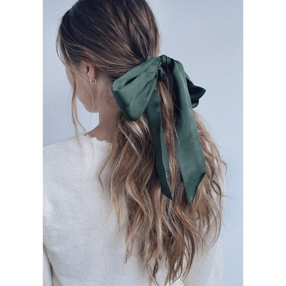 Kristin Ess Emerald Scrunchie + Scarf